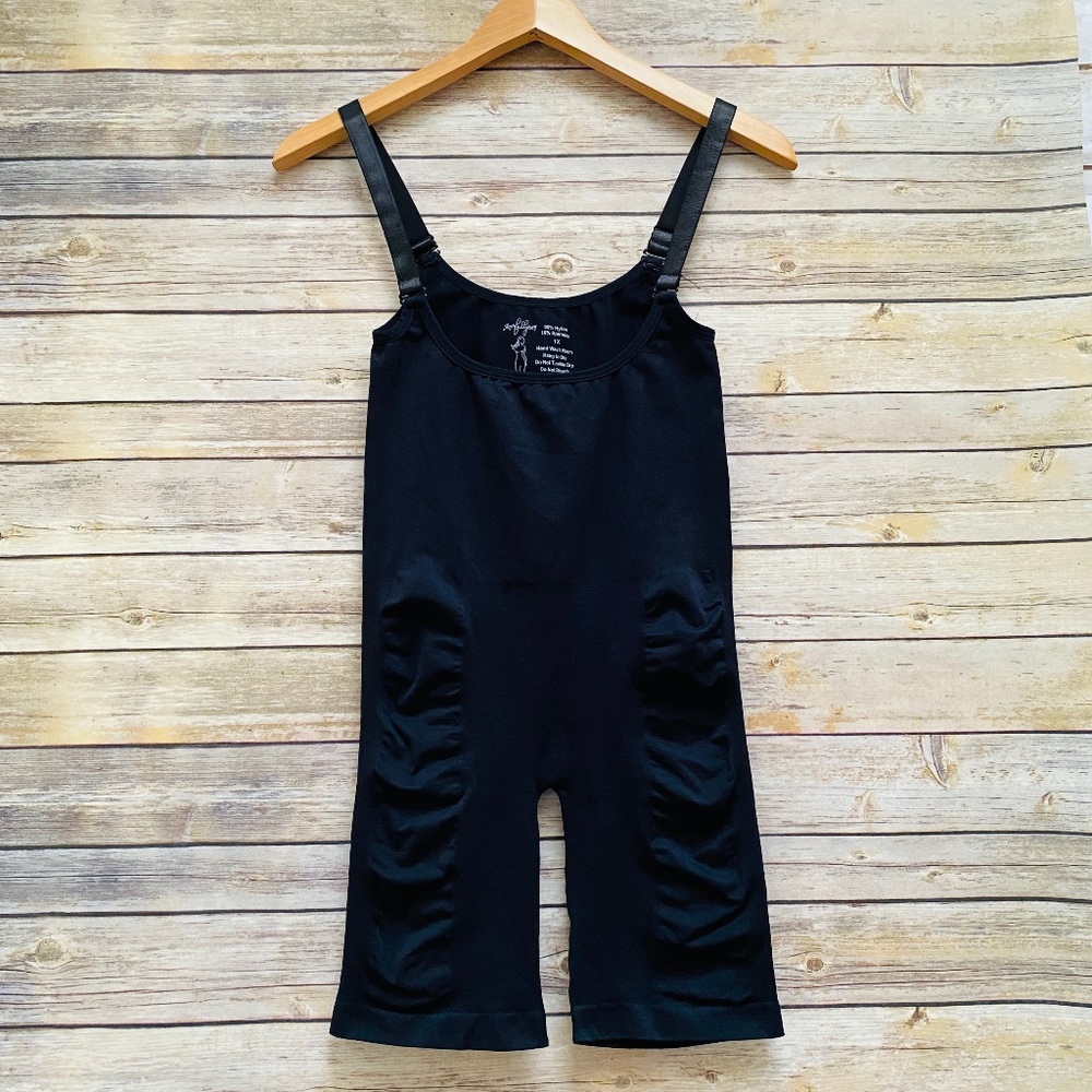 Women's Heavenly Shaperwear Suit Black 1X Shorts Smoothing Foundations